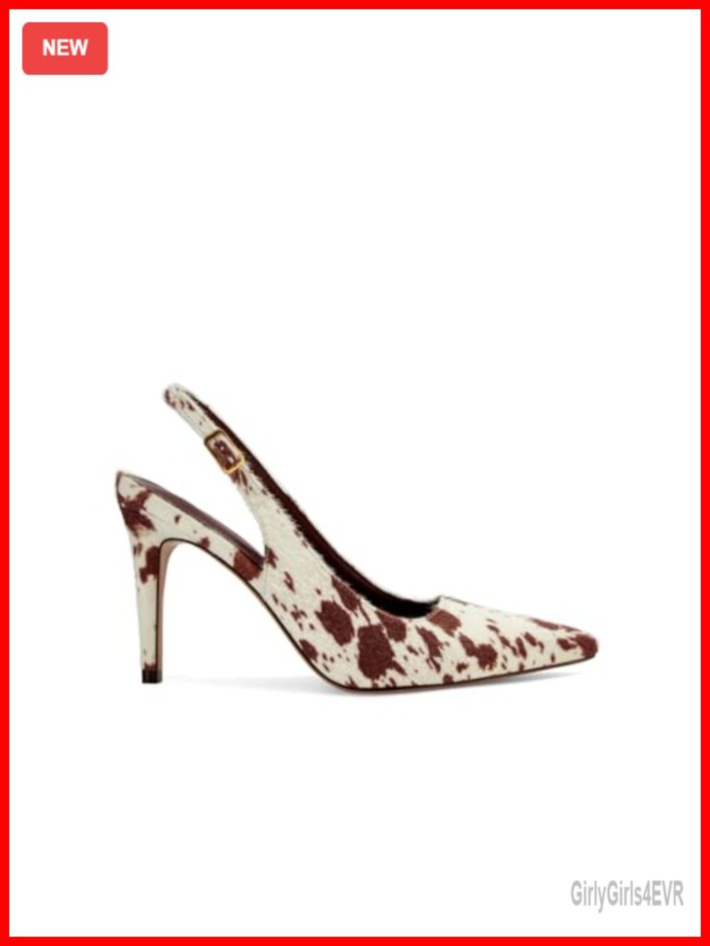 Faux Fur Slingback Stiletto Heels Closed Pointed Toe Buckle Pump for Wedding